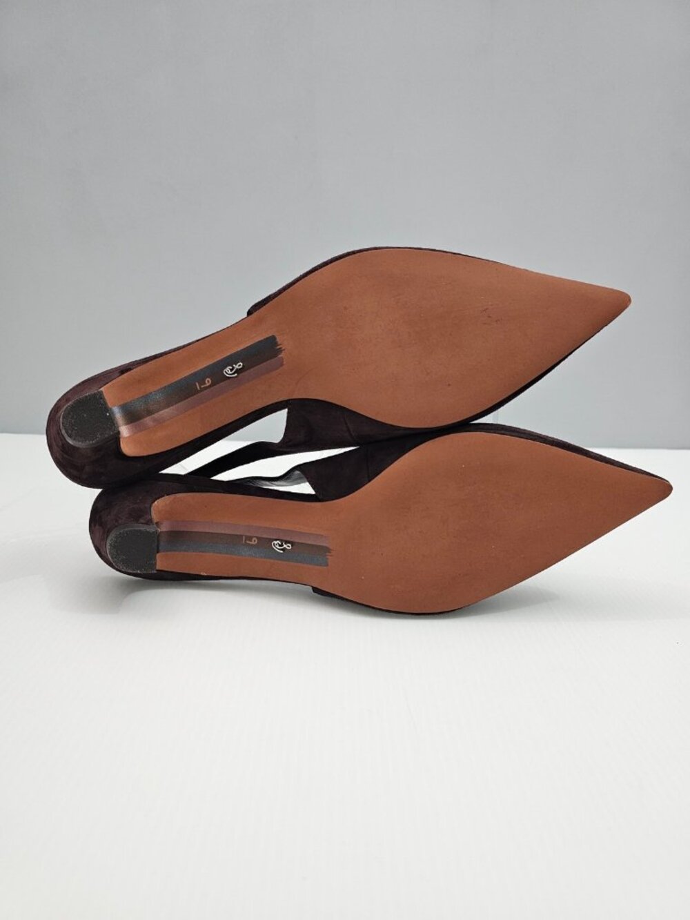 Sam Edelman Finch Slingback Pumps Womens 9 Brown Suede Kitten Heel Pointed Toe - Picture 12 of 15